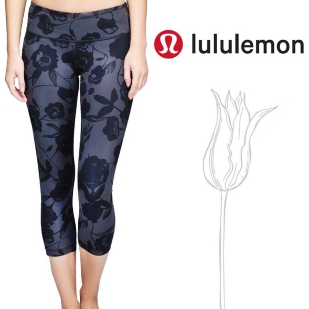 Lululemon wunder under cropped size 8, black